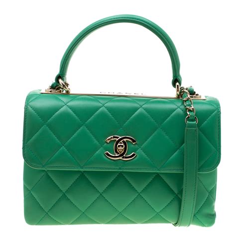 light green chanel bag|Chanel handbag green.